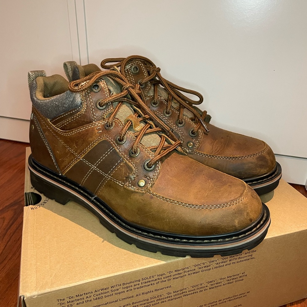 SKECKERS Men's (10) Brown Marcelo TOPEL Leather Hiking Boots SN64322